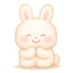 [LINEスタンプ] もちもちうさぎの癒し敬語