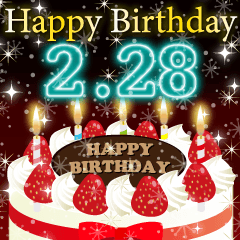 [LINEスタンプ] 2月下旬❤️日付入り❤️誕生日おめでとう❣️
