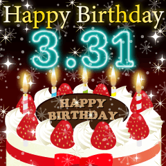 [LINEスタンプ] 3月下旬❤️日付入❤️誕生日おめでとう❣️