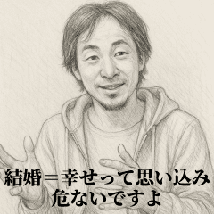 [LINEスタンプ] 結婚-デッサンひろゆき