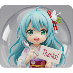 [LINEスタンプ] スプーンみなみちゃんカプセルトイ(四角型)