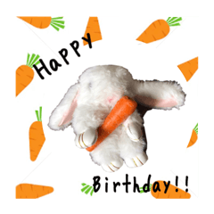 [LINEスタンプ] うさぎとにんじん！