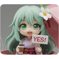 [LINEスタンプ] カフェ精霊みなみちゃんカプセルトイ