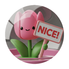 [LINEスタンプ] チューリップカプセルトイ(丸型)