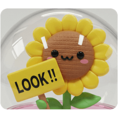 [LINEスタンプ] 夏のひまわりカプセルトイ