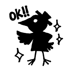 [LINEスタンプ] カラスのカラ丸くん