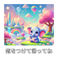 [LINEスタンプ] 象さん#井の頭線明大前駅で素敵な日常挨拶