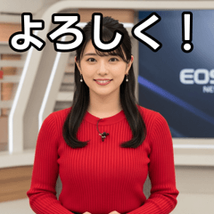 [LINEスタンプ] 架空の女子アナスタンプ