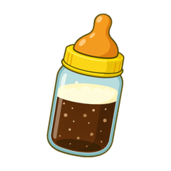 [LINEスタンプ] 大人哺乳瓶で一杯