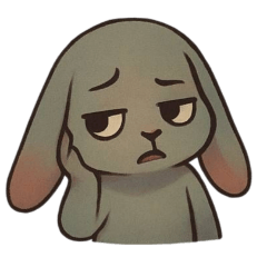 [LINEスタンプ] [アレンジ用]じと目不機嫌ウサギ
