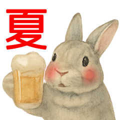[LINEスタンプ] 【夏】ネザーランドドワーフ君