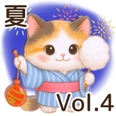 [LINEスタンプ] Vol.4☆【敬語/真夏】ふわふわ三毛猫