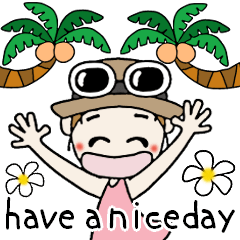 [LINEスタンプ] おちゃめの夏！敬語♡ハワイアン♡BIG