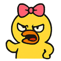 [LINEスタンプ] ツンデレアヒルの感情爆発