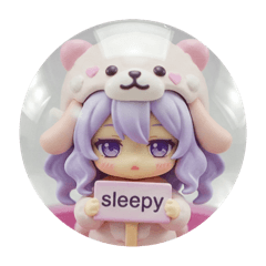 [LINEスタンプ] トイプードル着ぐるみみなみちゃん(丸型)
