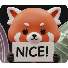 [LINEスタンプ] レッサーパンダカプセルトイ(四角型)