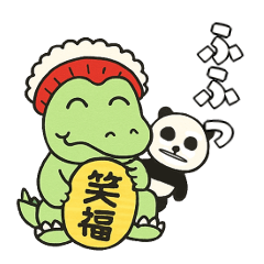 [LINEスタンプ] ワニシャン＆パンダシャンのほっこり日常