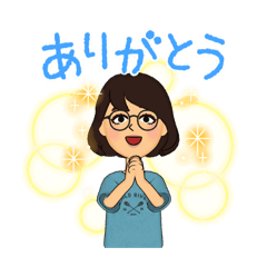 [LINEスタンプ] ひし形ショート女子1