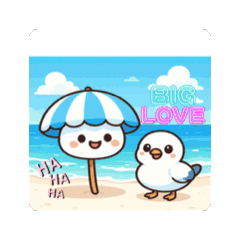 [LINEスタンプ] #夏の浜 *move