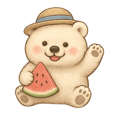 [LINEスタンプ] くまよしさんの夏休みライフ