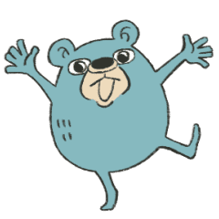 [LINEスタンプ] あおいくまさん おどる♫