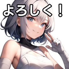 [LINEスタンプ] 包帯巻き巻き女子