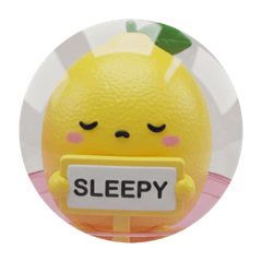 [LINEスタンプ] レモンちゃんカプセルトイ(丸型)
