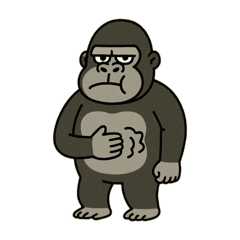 [LINEスタンプ] 大阪に住むゴリラ