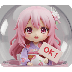 [LINEスタンプ] 寝起きの精霊みなみちゃんカプセルトイ