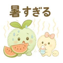 [LINEスタンプ] ぽよまるんとぽよもりの挨拶・季節スタンプ