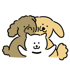 [LINEスタンプ] 3匹の楽しい犬