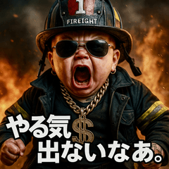 [LINEスタンプ] ベビファイヤーマン