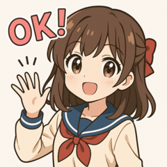 [LINEスタンプ] セーラーのかわい子ちゃん