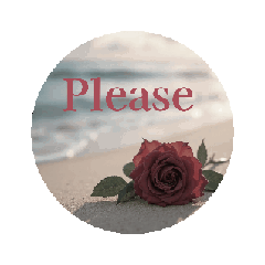 [LINEスタンプ] くすんだ薔薇と海.Dull roses and the sea