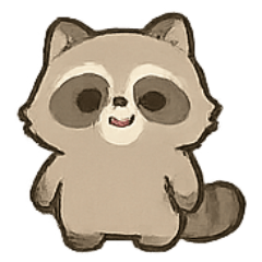 [LINEスタンプ] だらけアライグマククの毎日