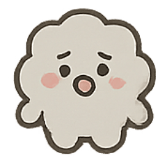 [LINEスタンプ] もやもや雲Miuの感情炸裂