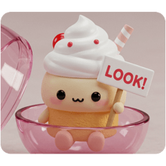 [LINEスタンプ] ショートケーキカプセルトイ(四角型)