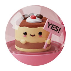 [LINEスタンプ] ティラミスカプセルトイ(丸型)