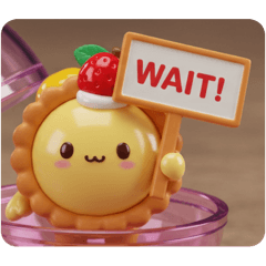 [LINEスタンプ] フルーツタルトカプセルトイ(四角型)