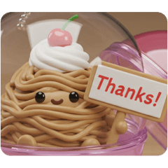 [LINEスタンプ] モンブランカプセルトイ(四角型)