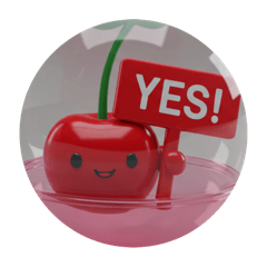[LINEスタンプ] さくらんぼカプセルトイ(丸型)