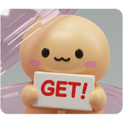 [LINEスタンプ] わらび餅カプセルトイ(四角型)
