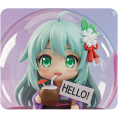 [LINEスタンプ] ココナッツミルク精霊みなみちゃん