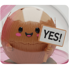[LINEスタンプ] ココナッツカプセルトイ(四角型) fetchpriority=high