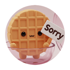 [LINEスタンプ] ワッフルコーンカプセルトイ(丸型) fetchpriority=high