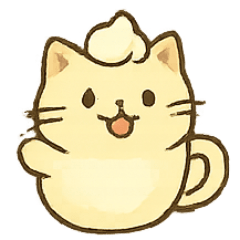 [LINEスタンプ] カップ猫ラテのまったり日常