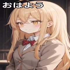 [LINEスタンプ] 金髪ロングストレートの憂い