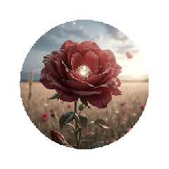 [LINEスタンプ] くすんだ美しい薔薇.A dull beautiful rose