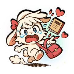 [LINEスタンプ] デレうさぎモカの気まぐれスタンプ3遅刻編