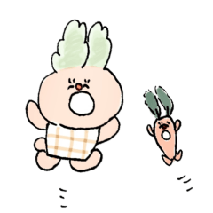 [LINEスタンプ] 「きゃろっとらびっと」①喜怒哀楽
